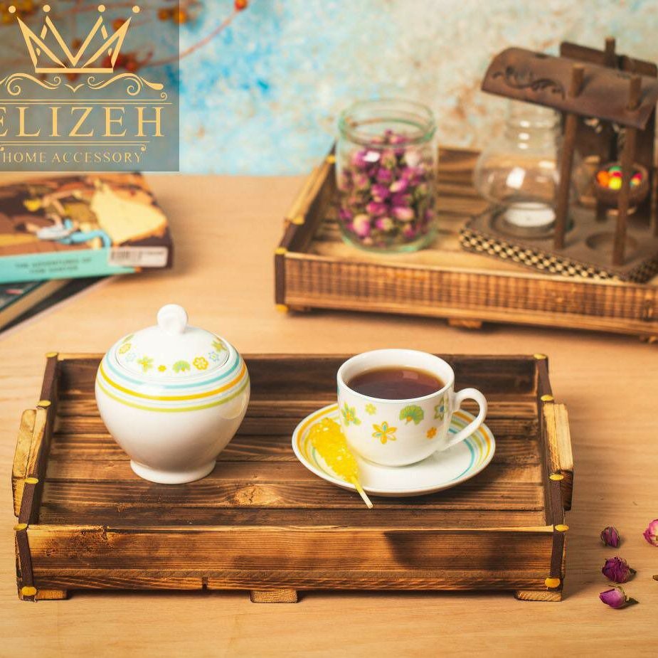 سینی جفتی چوبی