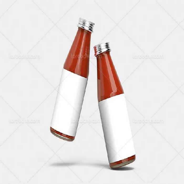 موکاپ قوطی شیشه ای سس | گرافیک با طعم تربچه