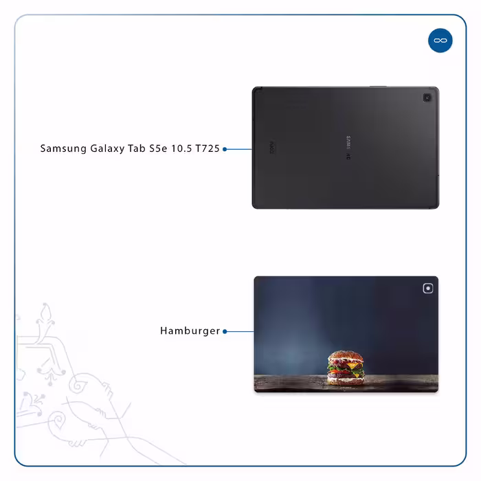 برچسب پوششی ماهوت مدل Hamburger مناسب برای تبلت سامسونگ Galaxy Tab S5e 10.5 2019 T725