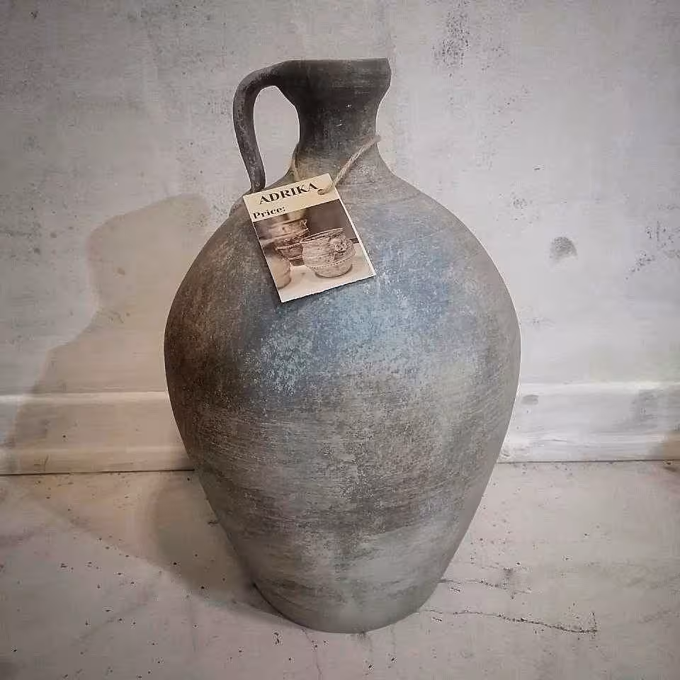 گلدان سفالی پتینه  کاری رومیزی
