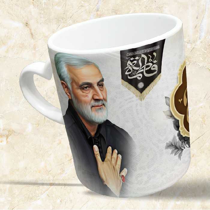 ماگ مدل دسته قلبی طرح سردار سلیمانی کد 69