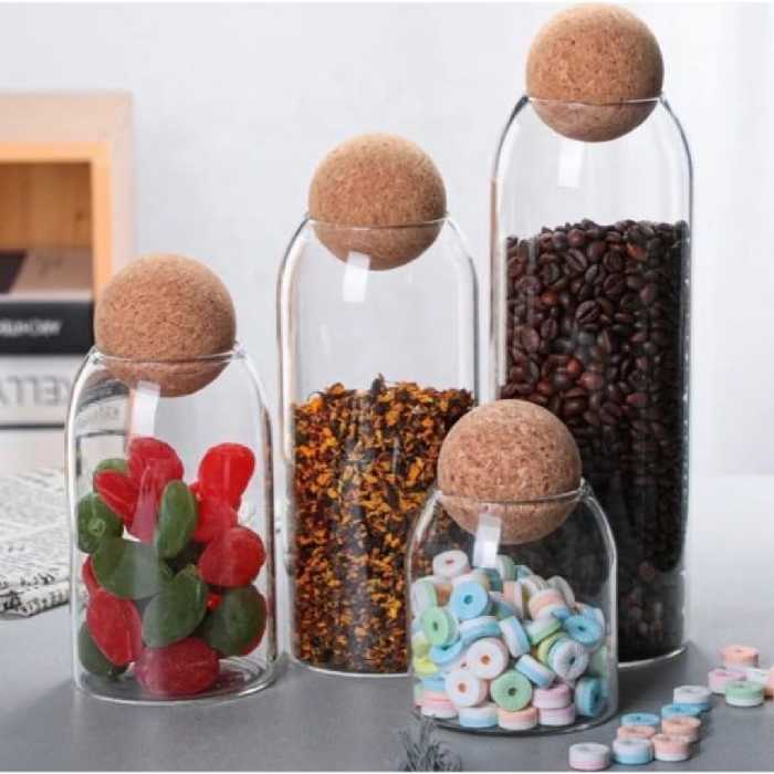 بانکه مخصوص نظم دهنده حبوبات و تنقلات شیک و زیبا(پک 4تایی کوچک به بزرگ 9و14و19و24 سانت) 