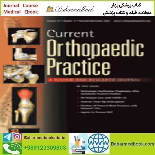 Current Orthopaedic Practice Volume 33 1 to 6 2022 TRUE