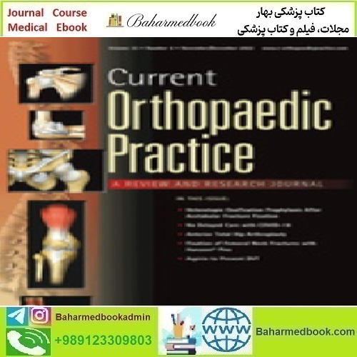 Current Orthopaedic Practice Volume 33 1 to 6 2022 TRUE