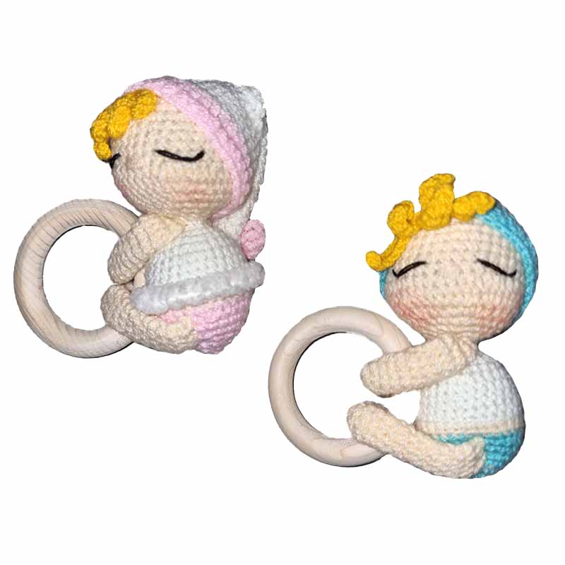 عروسک جغجغه ای بافتنی