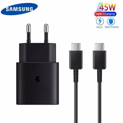 سوپر فست شارژر اصلی سامسونگ Samsung Galaxy A36 به همراه کابل دو سر Type-C