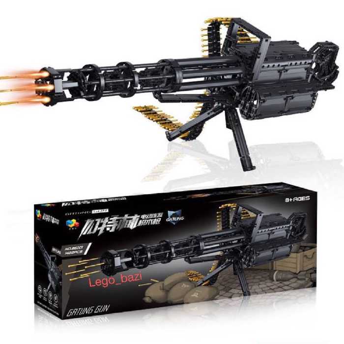 لگو مسلسل رگبار 6 لول با خشاب و موتور  و قابلیت شلیک برند 86001 