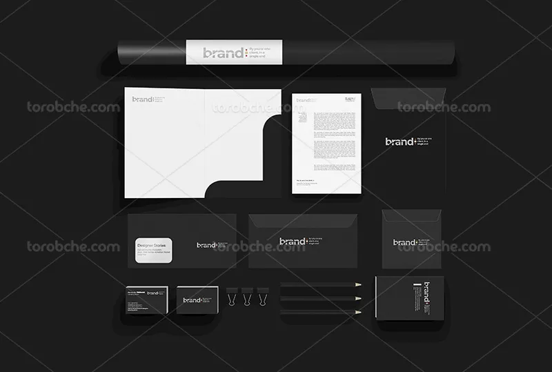 موکاپ PSD ست اداری | گرافیک با طعم تربچه