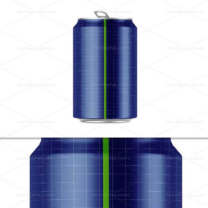 موکاپ قوطی نوشابه بزرگ | گرافیک با طعم تربچه