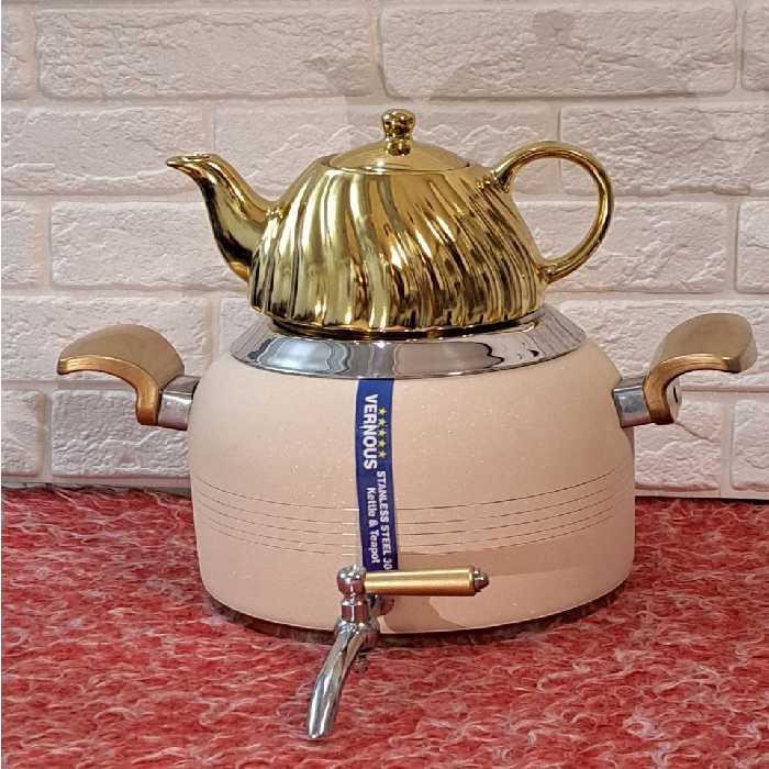 کتری قوری رنگی طرح ترک(VERNOUS)