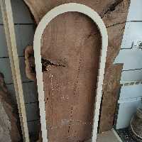 قاب آیینه هلالی چوب روس 