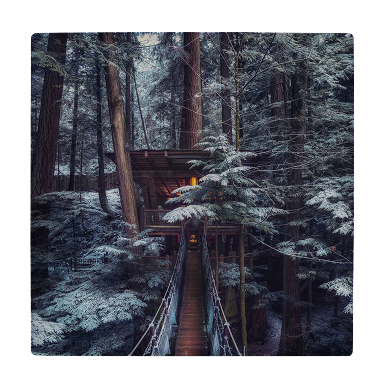 کاشی کارنیلا طرح کلبه جنگلی مدل لوحی کد WKB800 