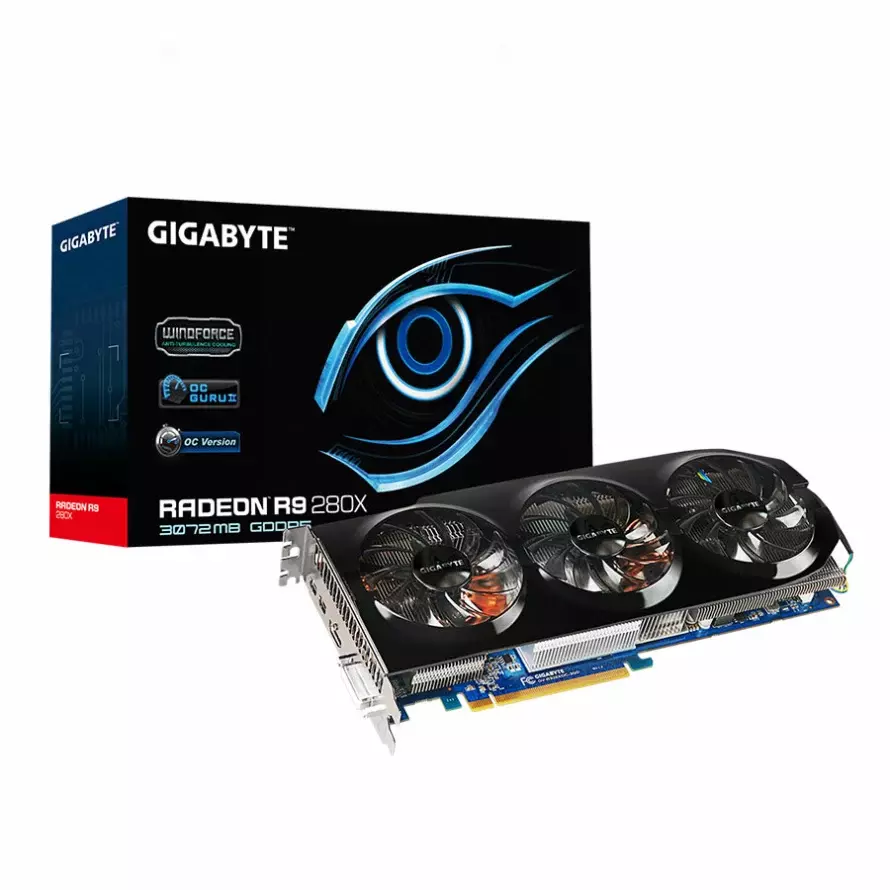 کارت گرافیک گیگابایت R9 280X WindForce 3X OC 3GB