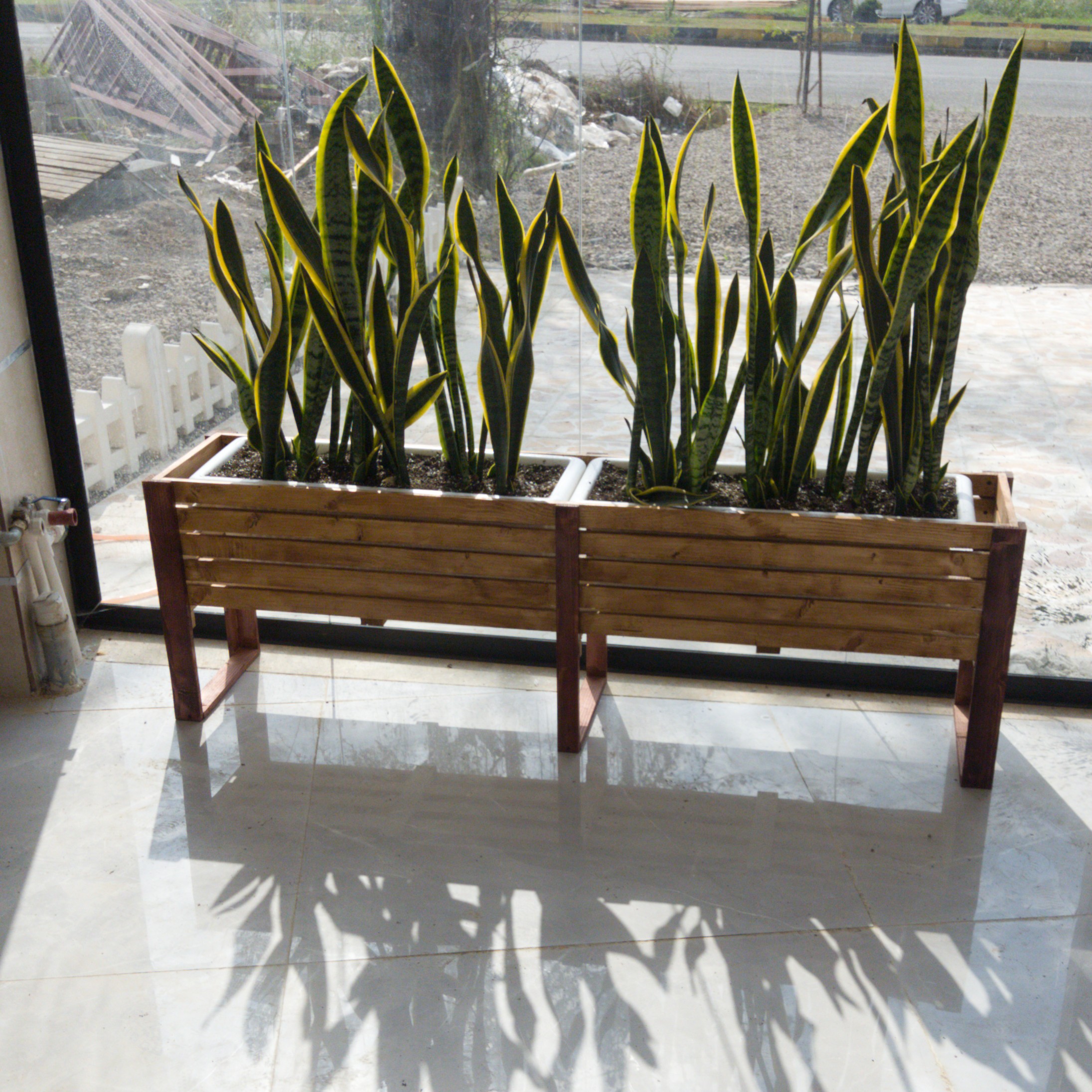  باکس گلدان چوبی عرض 170(فلاور باکس )ارسال با بار بری و به صورت پس کرایه