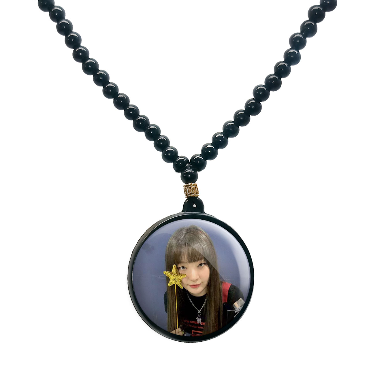 گردنبند پرمانه طرح red velvet کد pmd.12494 مدل دو طرفه