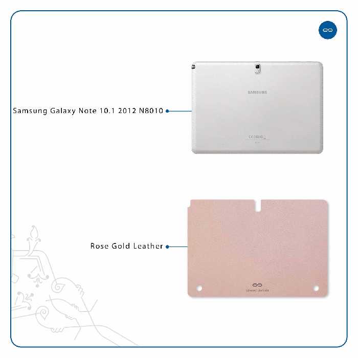 برچسب پوششی ماهوت مدل Rose Gold Leather مناسب برای تبلت سامسونگ Galaxy Note 10.1 2012 N8010