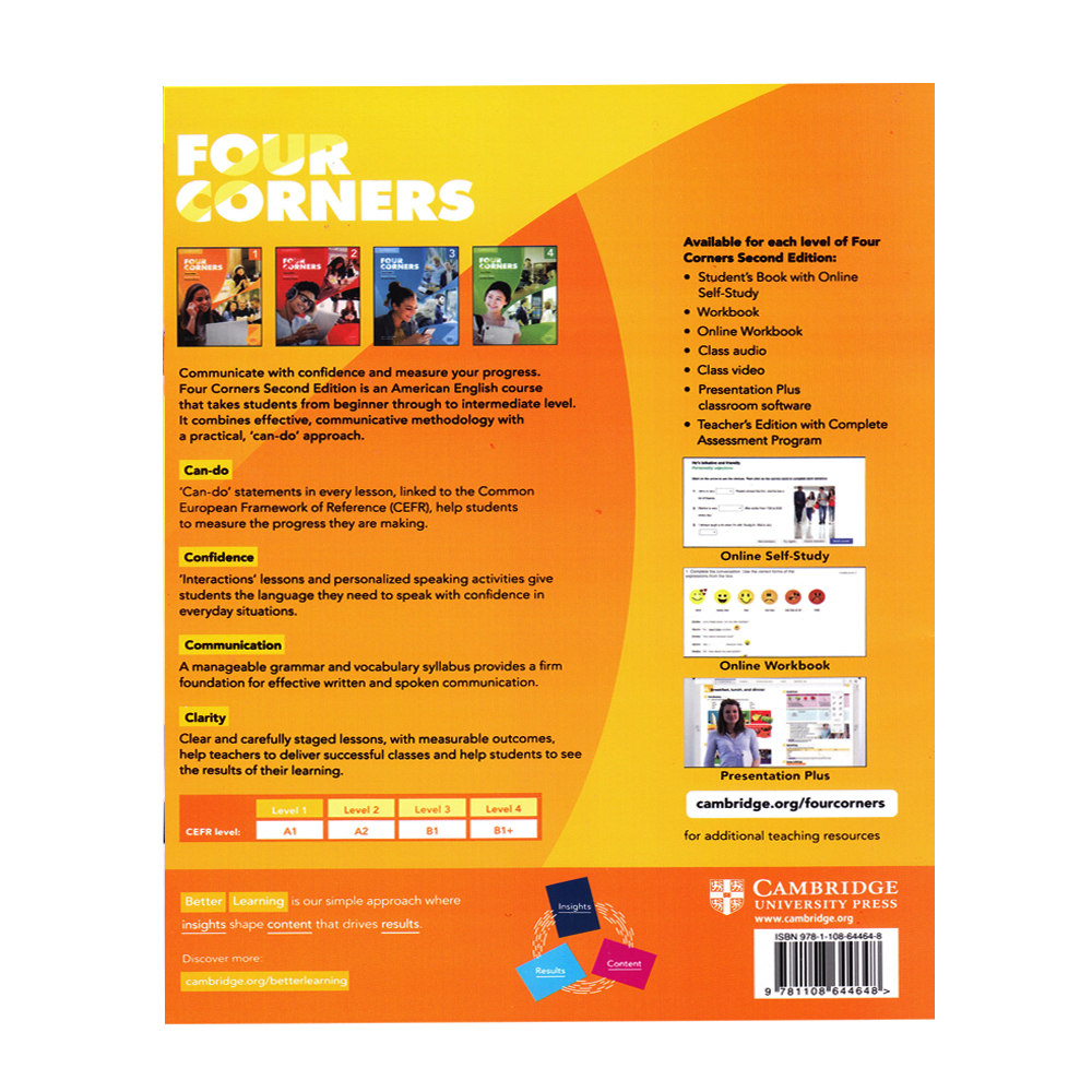 کتاب Four Corners 1 Video Activity Second Edition اثر Jack C Richards And David Bohlke انتشارات الوندپویان