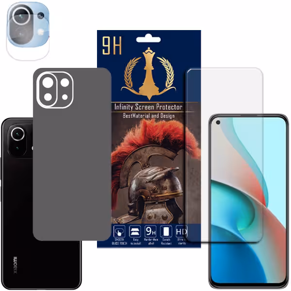 برچسب پوششی اینفینیتی مدل PRO MAX مناسب برای گوشی موبایل شیائومی MI 11 LITE  به همراه محافظ صفحه نمایش و محافظ لنز دوربین