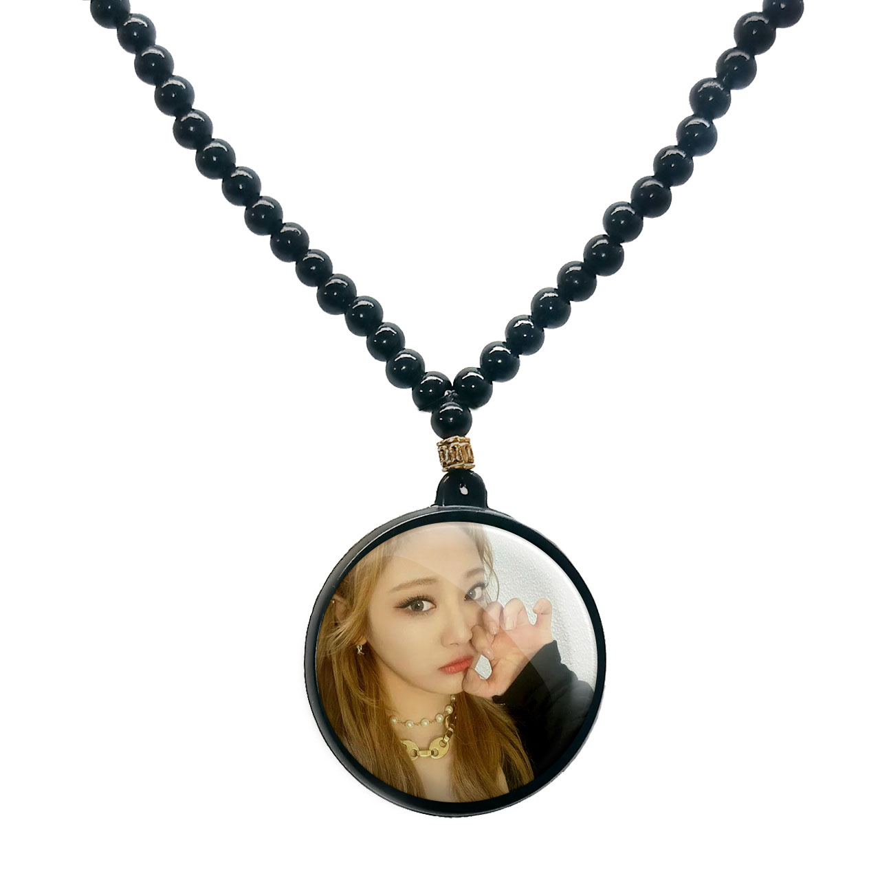 گردنبند پرمانه طرح aespa کد pmd.18491 مدل دو طرفه