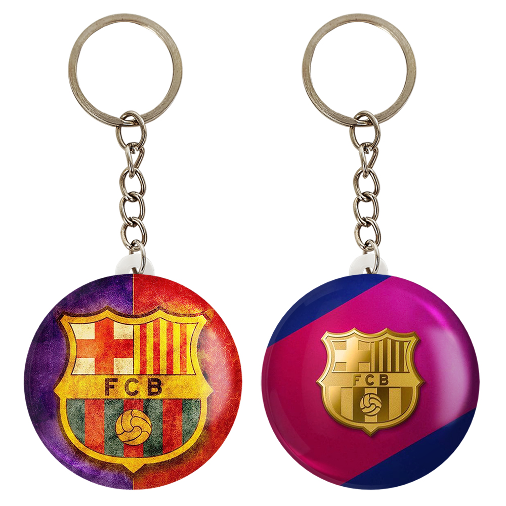 جاکلیدی خندالو مدل باشگاه بارسلونا کد 20612011 مجموعه 2 عددی