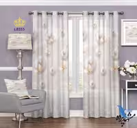 پرده پانچ فانتزی طرح احجام هندسی کد S8555