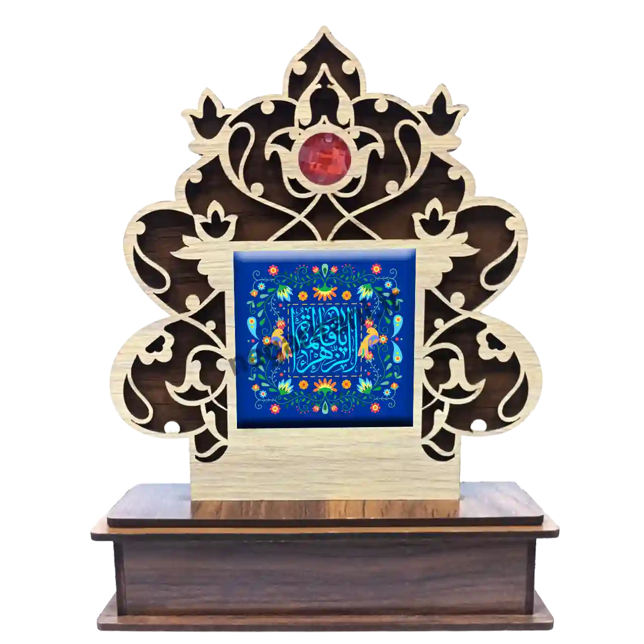 تندیس کاشی گلدار یا فاطمه الزهرا مدل 2C 78