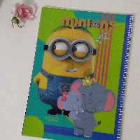 دفتر نقاشی فیلی بزرگ ازاد طرح مینیون جلد طلقی 