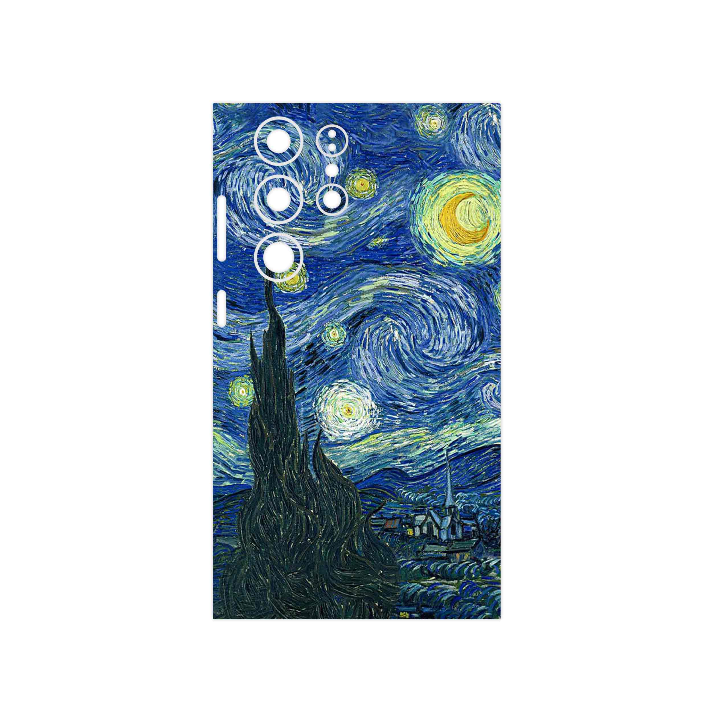 برچسب پوششی ماهوت مدل The Starry Night of van Gogh مناسب برای گوشی موبایل سامسونگ Galaxy S23 Ultra