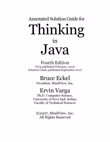 خرید و دانلود نسخه کامل کتاب Annotated Solution Guide for Thinking in Java Fourth Edition