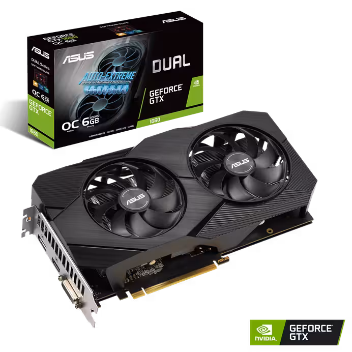 کارت گرافیک Geforce GTX 1660 O6G Dual Asus