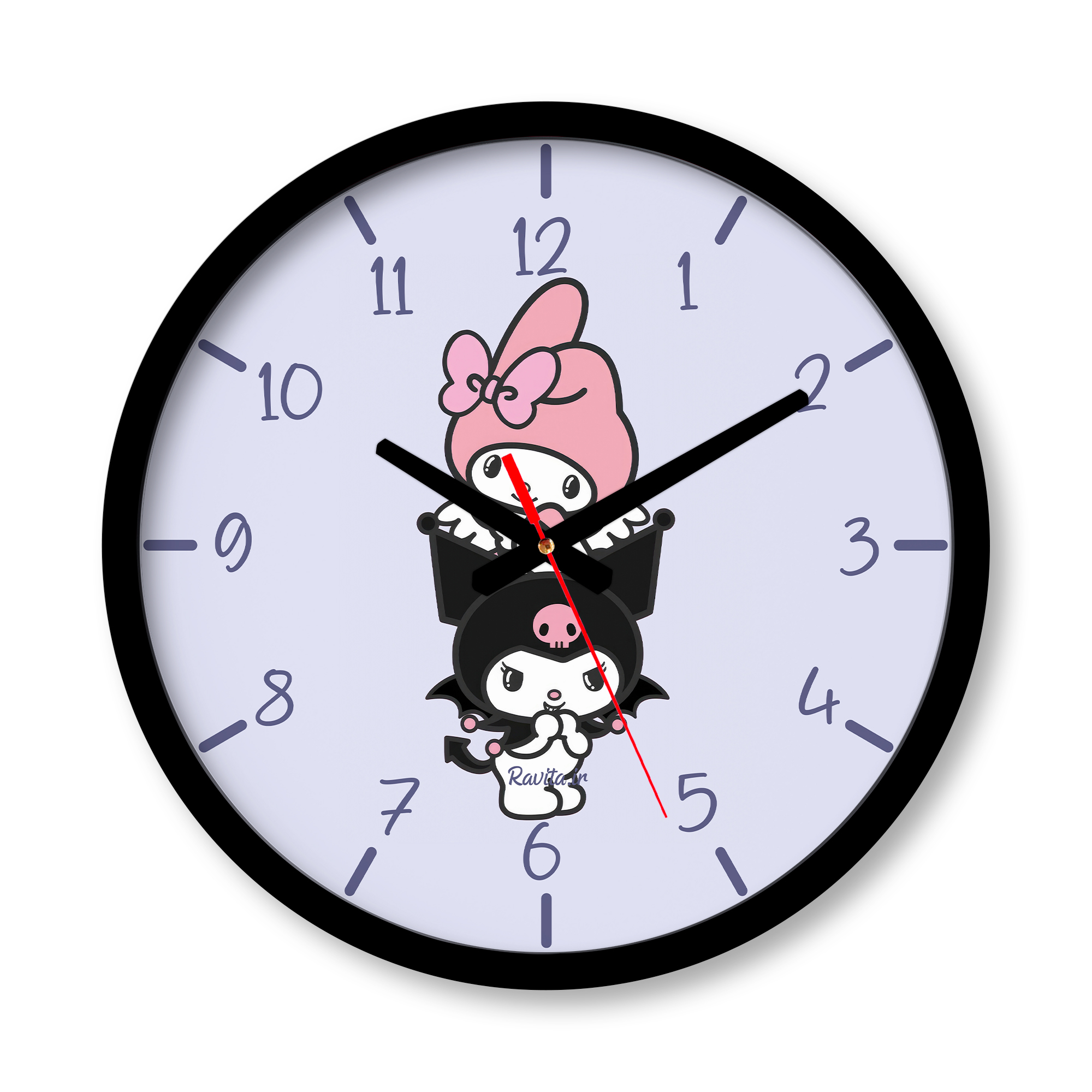 ساعت دیواری بزرگ راویتا طرح کرومی کد 3601