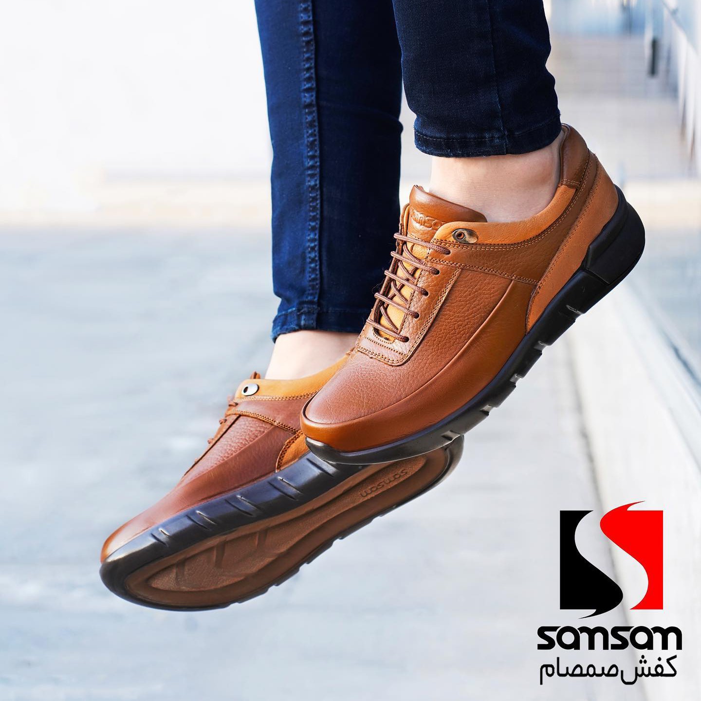 کفش چرم طبیعی مدل پالرما بندار  S-27
