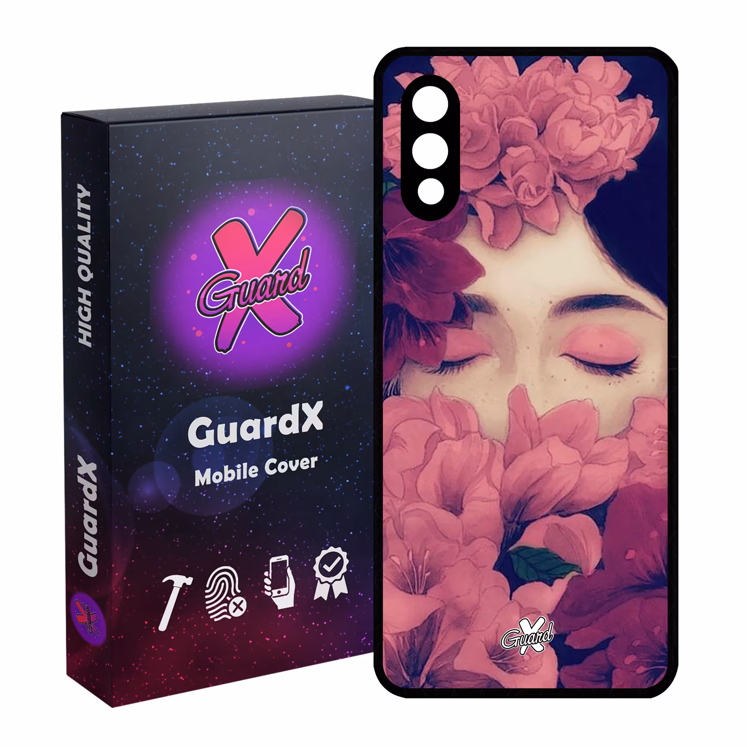 کاور گارد ایکس طرح Girl مدل Glass10027 مناسب برای گوشی موبایل سامسونگ Galaxy A02 / M02