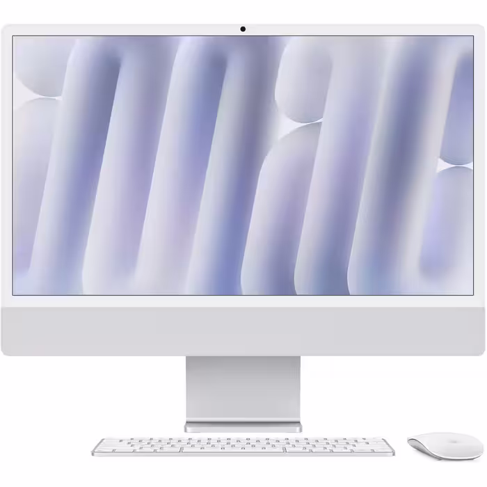 آی‎ مک 24 اینچ M4 پردازنده 10core – 10core حافظه رم 16 گیگابایت ظرفیت 512 گیگابایت SSD نقره ای MWUV3 - Hiapple.ir