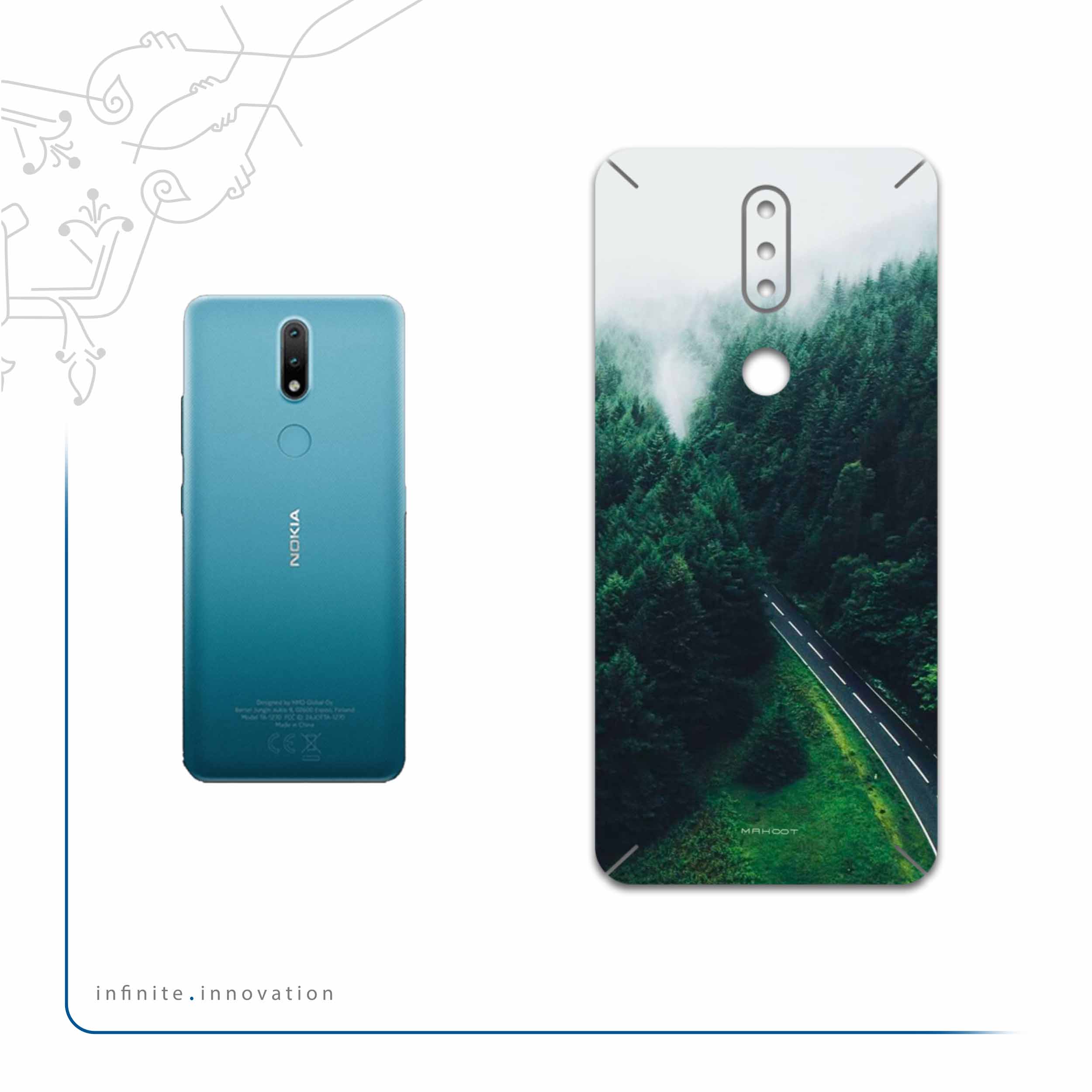 برچسب پوششی ماهوت مدل Jungle مناسب برای گوشی موبایل نوکیا 2.4