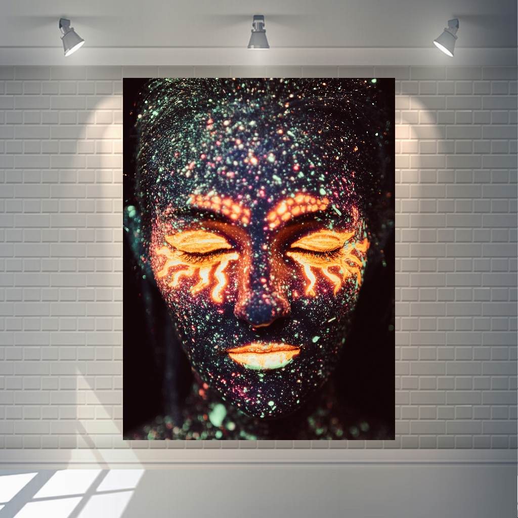 تابلو بوم طرح آرایشگاه زنانه مدل چهره سیاه پوست کدSDB8813