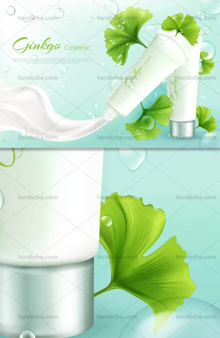 وکتور تبلیغاتی کرم آرایشی بهداشتی | گرافیک با طعم تربچه