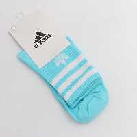 جوراب اسپورت adidas نیم ساق پنبه ابی نوار سفید کانگورو 20256
