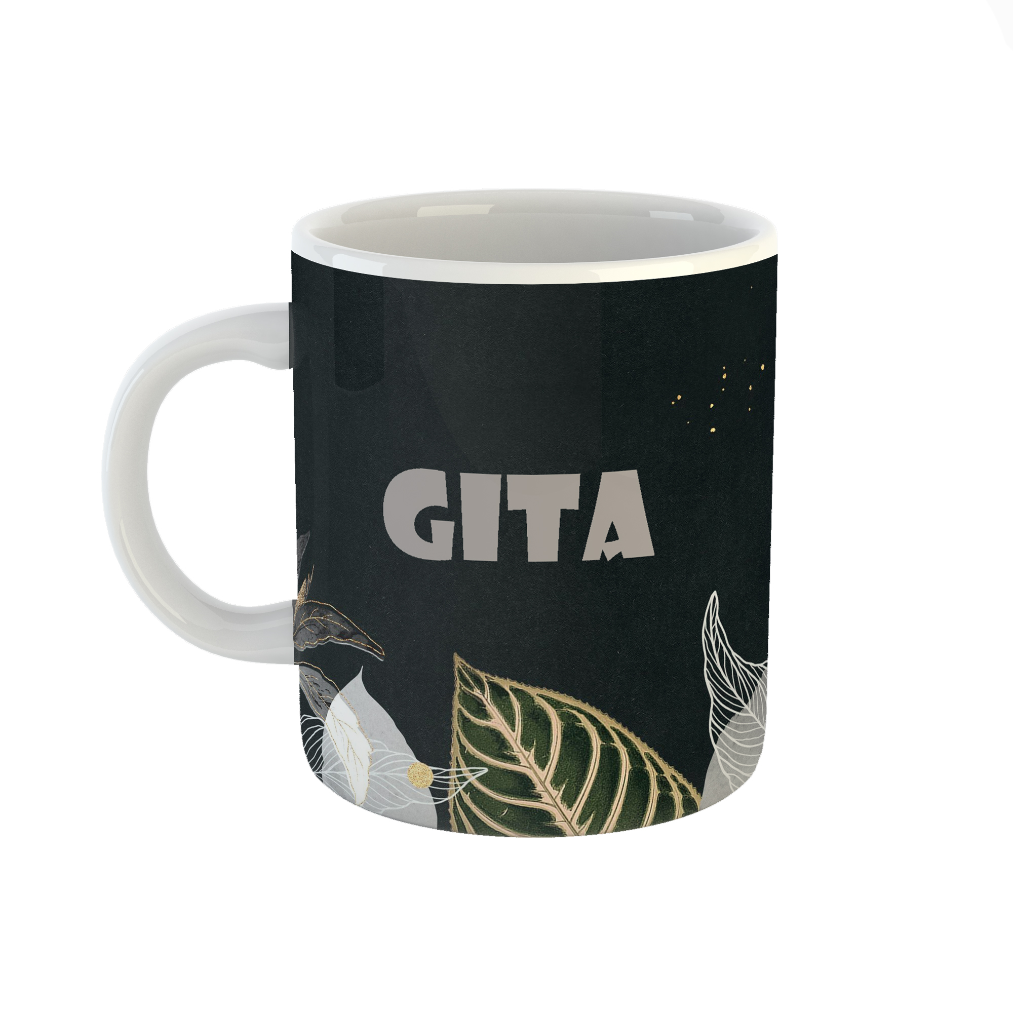 ماگ طرح اسم گیتا مدل برگ کد 458