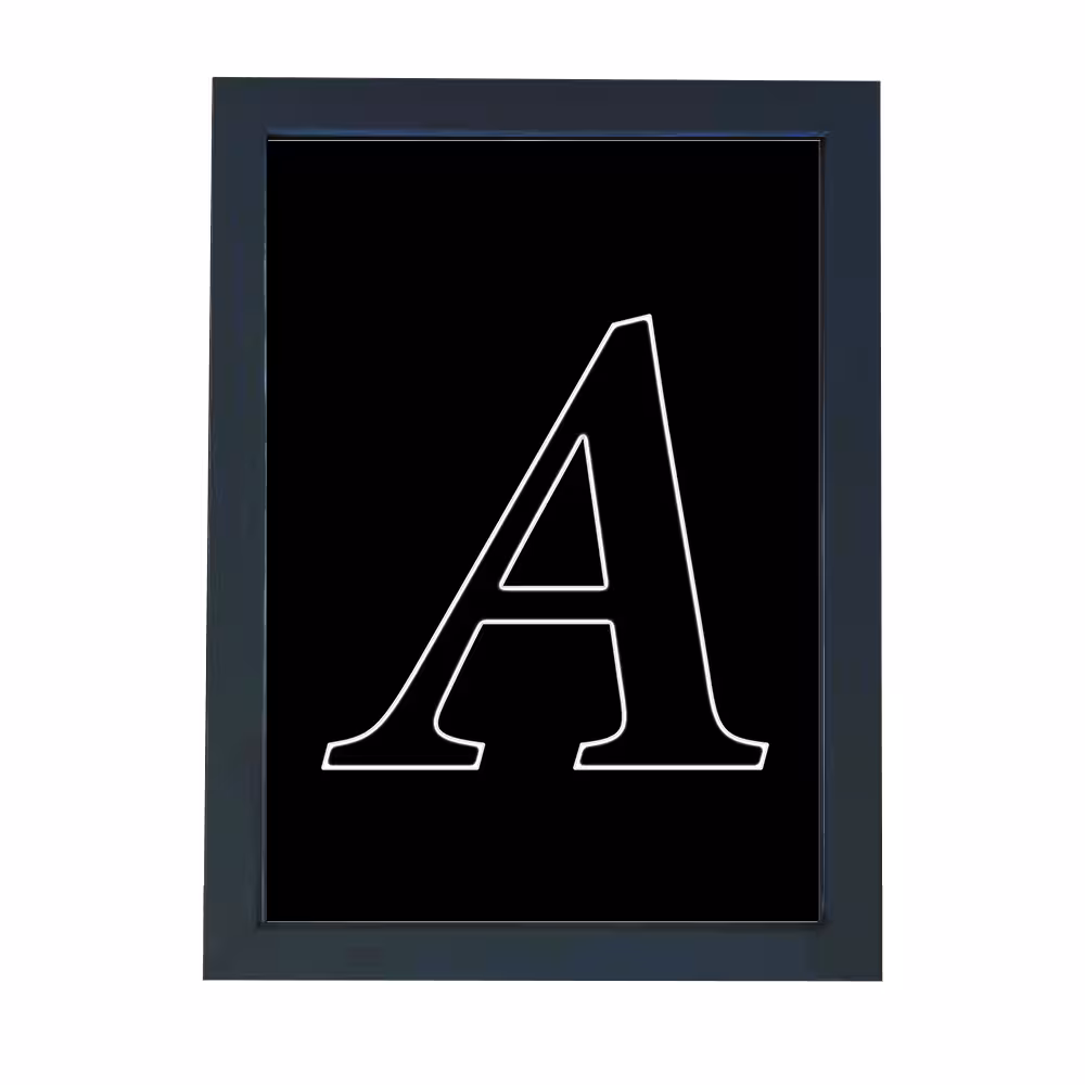 تابلو گالری چهره پرداز رخ مدل حرف A طرح عاشقانه کد Alphabet_10001