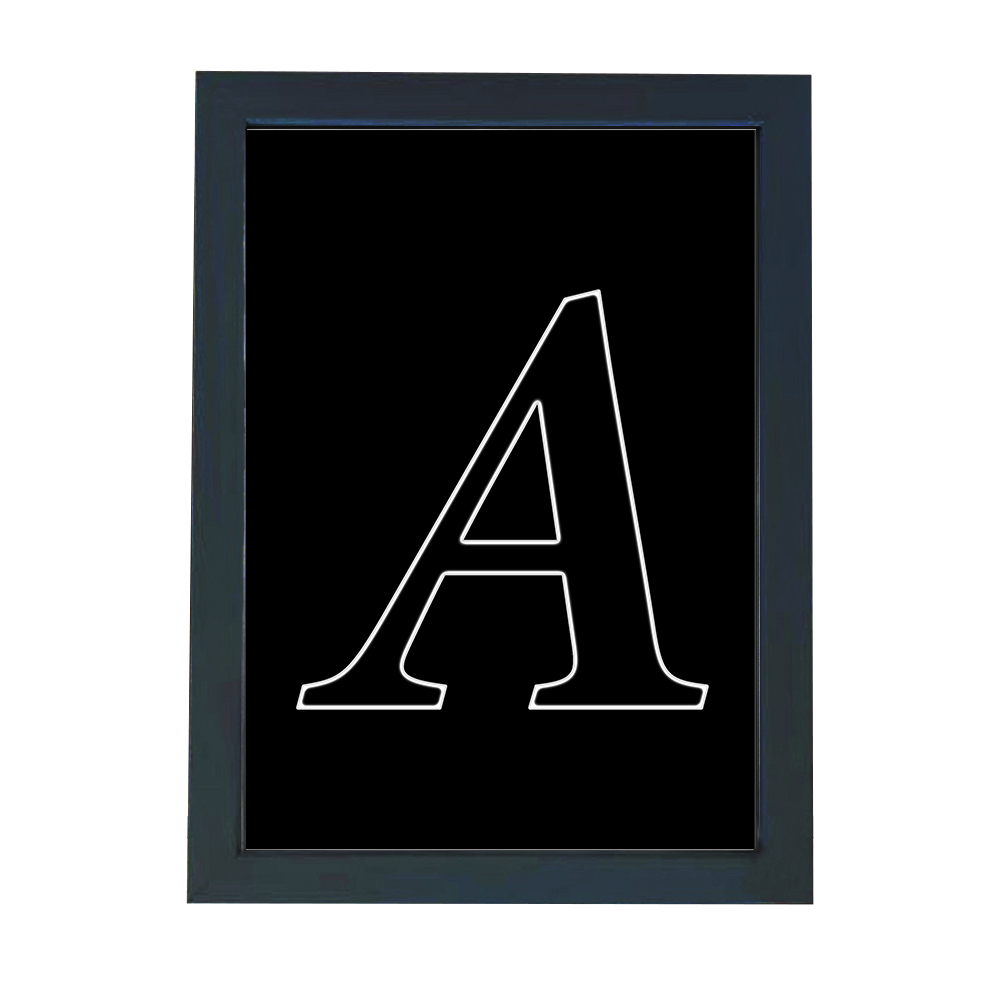 تابلو گالری چهره پرداز رخ مدل حرف A طرح عاشقانه کد Alphabet_10001