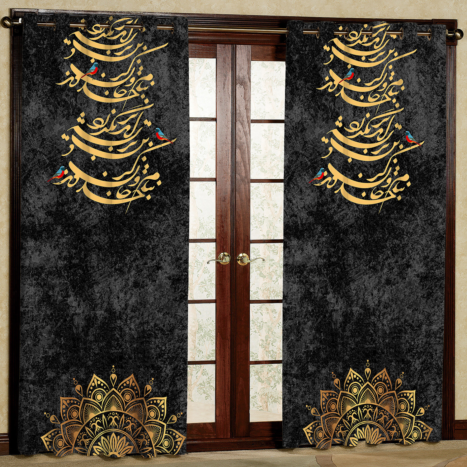 پرده مدل شعر هازان پانچی کد 4267 سایز 140x200 سانتی متر