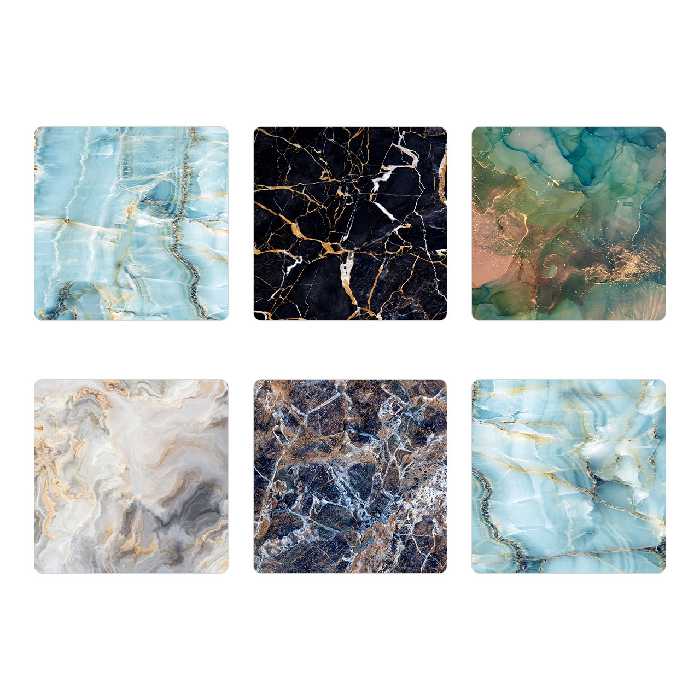 زیر لیوانی طرح سنگ مدل set29 مجموعه 6 عددی