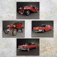 تابلو شاسی رویامد طرح ماشین کد CAR8 مجموعه 4 عددی