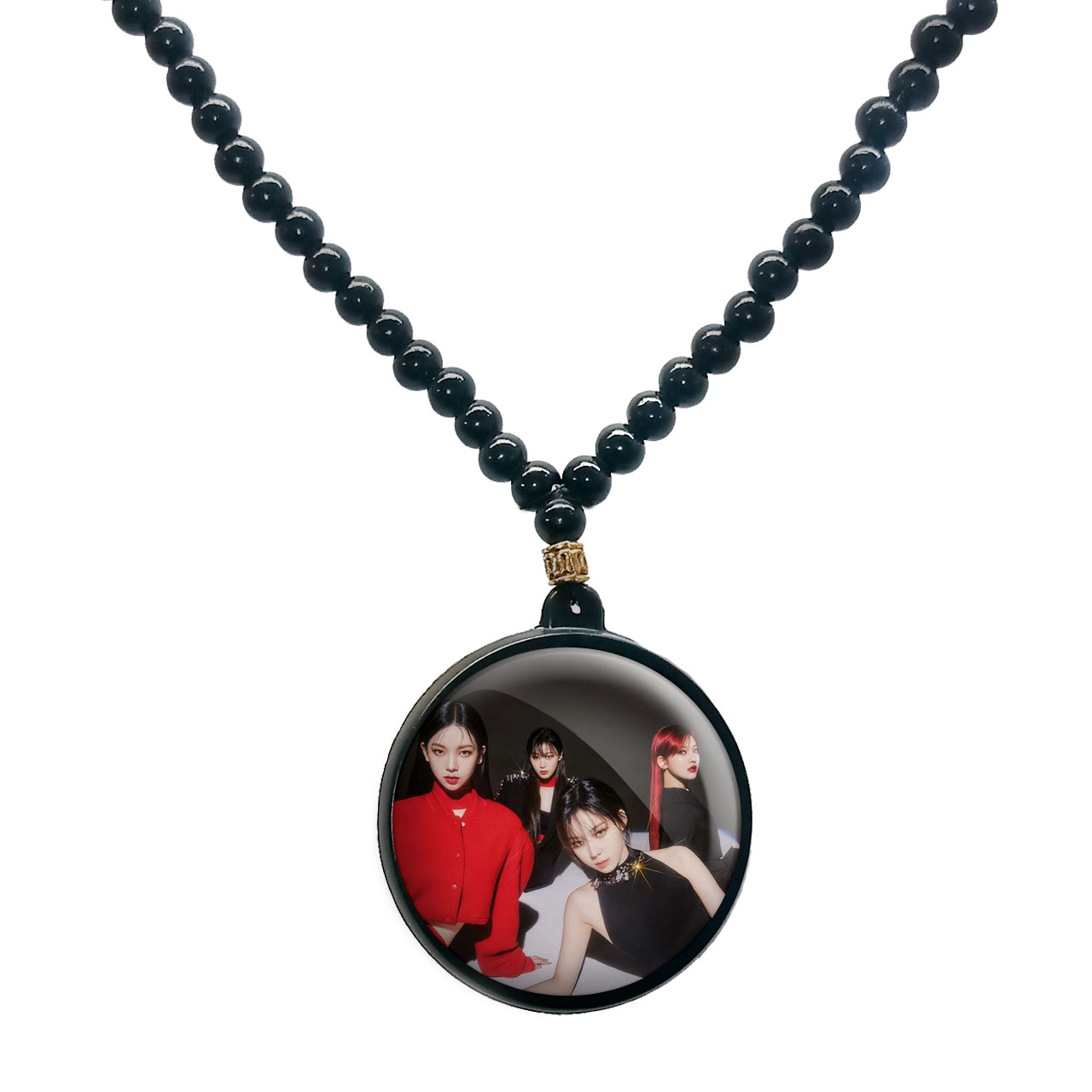 گردنبند پرمانه طرح aespa کد pmd.18567 مدل دو طرفه