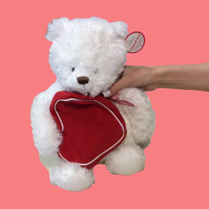 عروسک طرح خرس تدی مدل Hallmark Valentino کد SZ9/615 ارتفاع 37 سانتی‌متر
