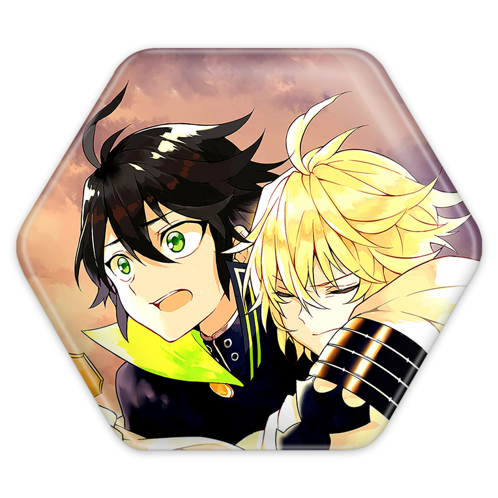 پیکسل خندالو طرح میکائیل و یویچیرو انیمه اسرافیل پایانی مدل شش ضلعی کد 12647