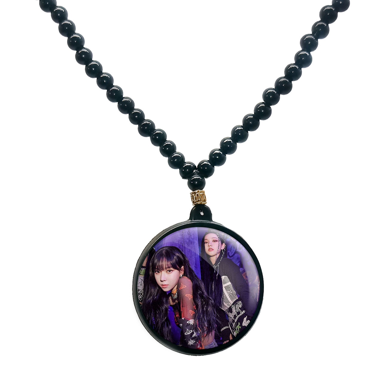 گردنبند پرمانه طرح aespa کد pmd.18716 مدل دو طرفه