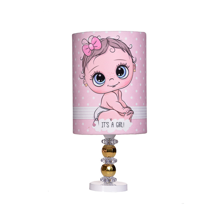 آباژور رومیزی اتاق کودک مدل دختر نوزاد