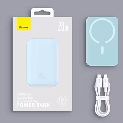 پاوربانک باسئوس مدل Magnetic Mini ظرفیت 10000 میلی آمپر ساعت